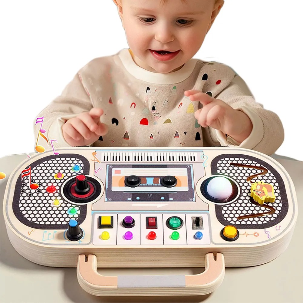 Montessori Wooden Busy Board Toddler - Jouets Montessori pour tout-petits, planche en