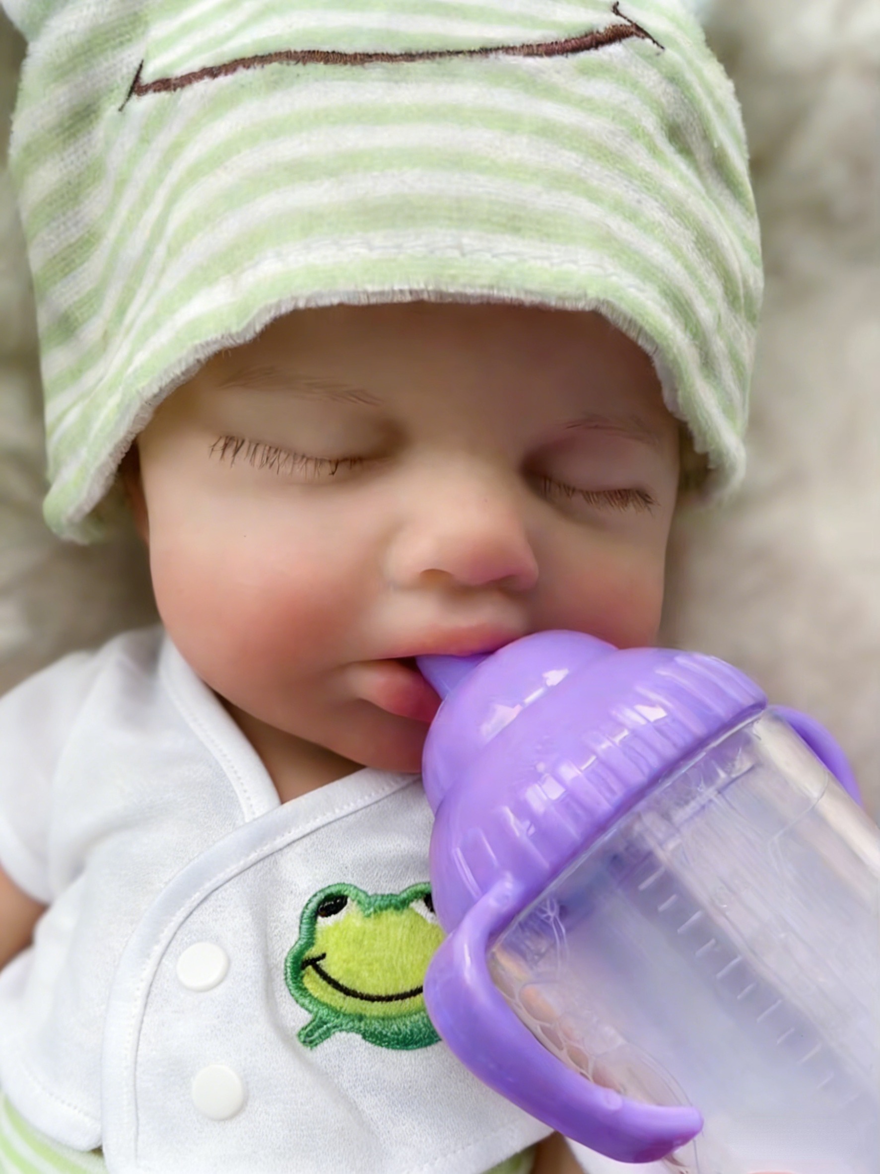 Reborn Baby Doll Silicone Realistic - OtardDolls Loulou, poupée Reborn à bouche