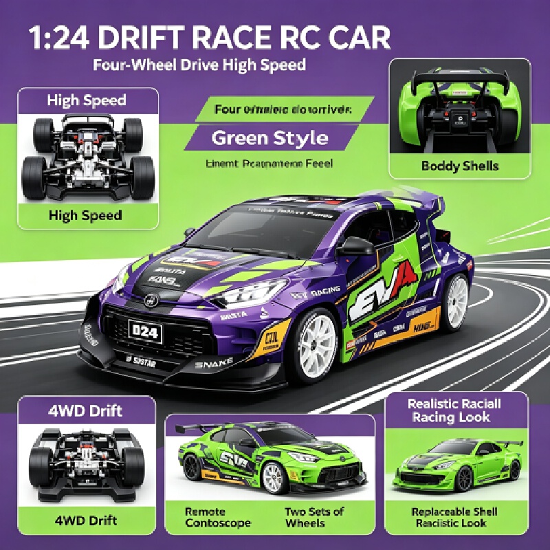 Rc Drift Car 1 24 Scale 4Wd - Hongxing New D24 Voiture RC de