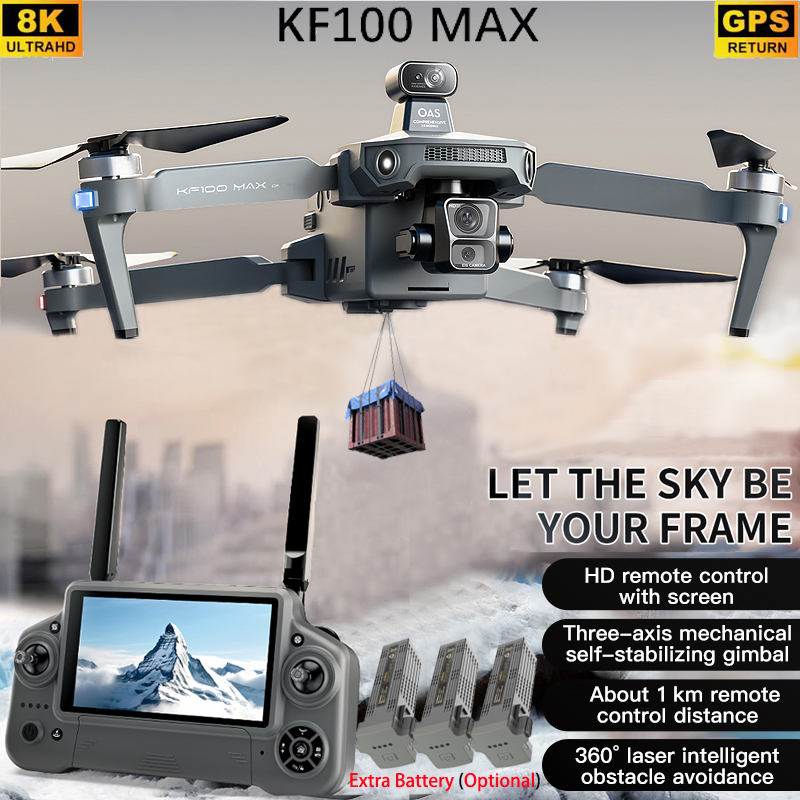Fpv Brushless Rc Drone 4K - KF100 MAX GPS Drone 4K caméra