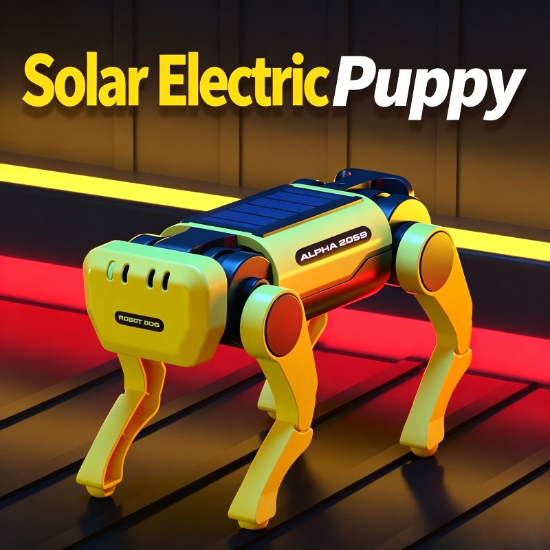 Stem Solar Robot Kit For Kids - Kit de montage de chien mécanique