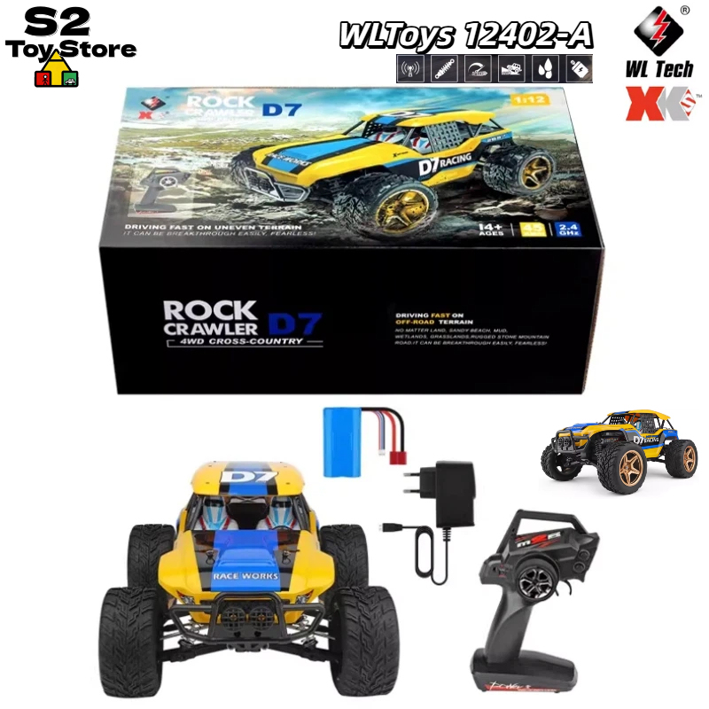 Rc Drift Car 1 24 Scale 4Wd - Voiture télécommandée Wltoys 12402-A D7 Rock