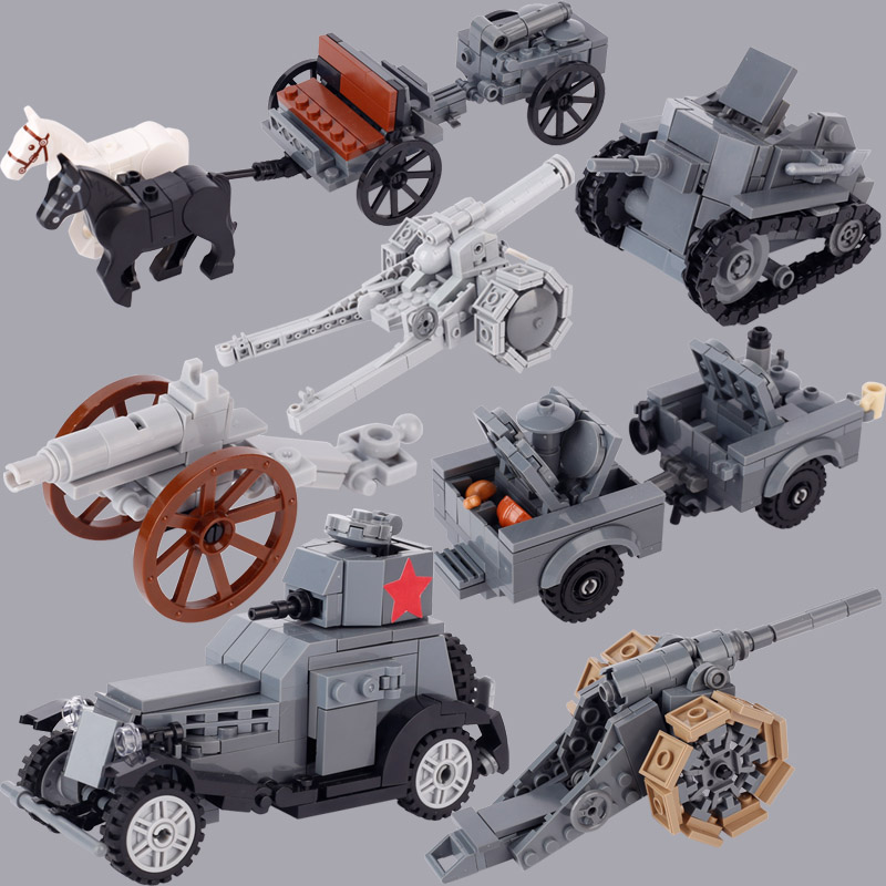 Lego Compatible Military Tank - Blocs de construction de voiture blindée,