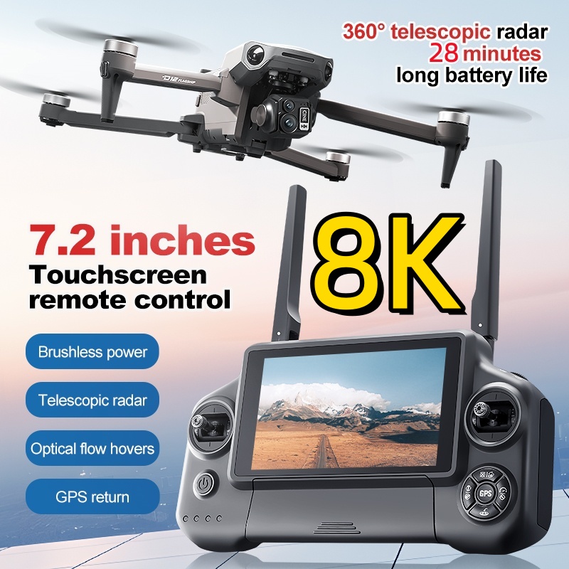 Drone RC Quadricoptère 8K avec - Fpv Brushless Rc Drone 4K avis et prix
