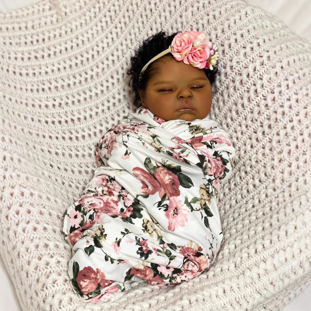 Peau foncée pêches 19 pouces r - Reborn Baby Doll Silicone Realistic avis et prix