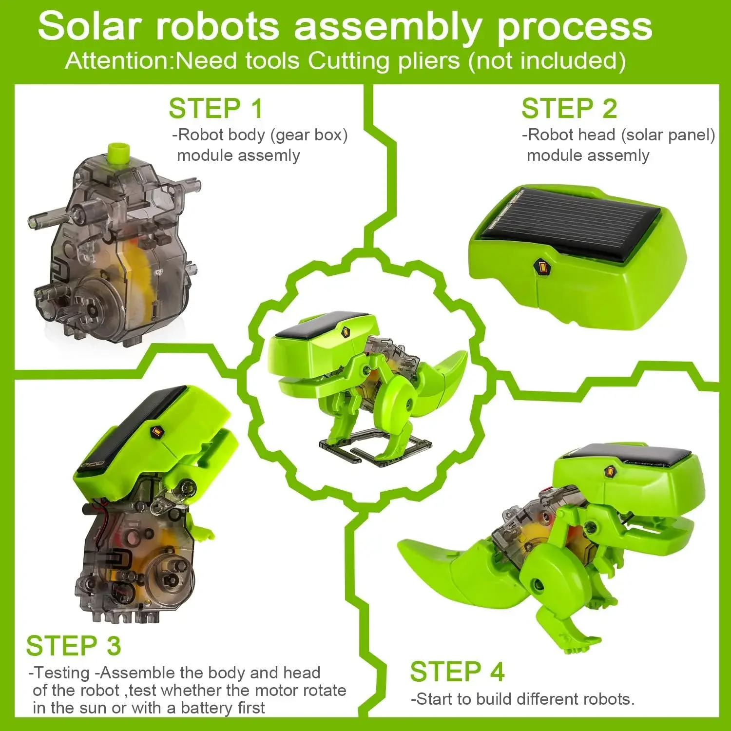 Kit de robot solaire à assembl - Stem Solar Robot Kit For Kids avis et prix