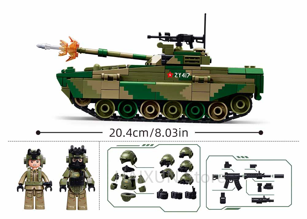 Briques de construction Sluban - Lego Compatible Military Tank avis et prix