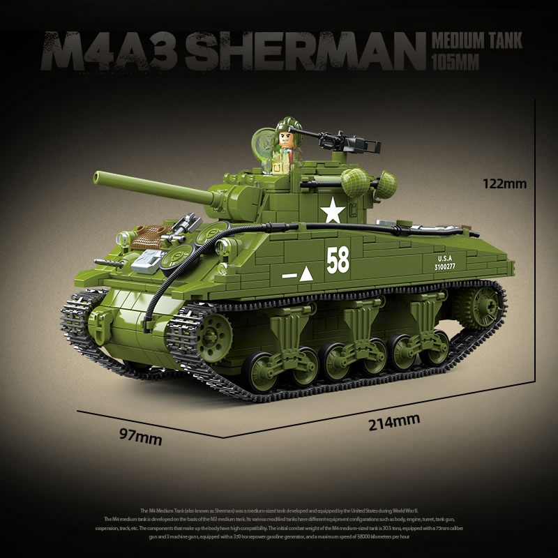 Armes militaires de la seconde - Lego Compatible Military Tank avis et prix