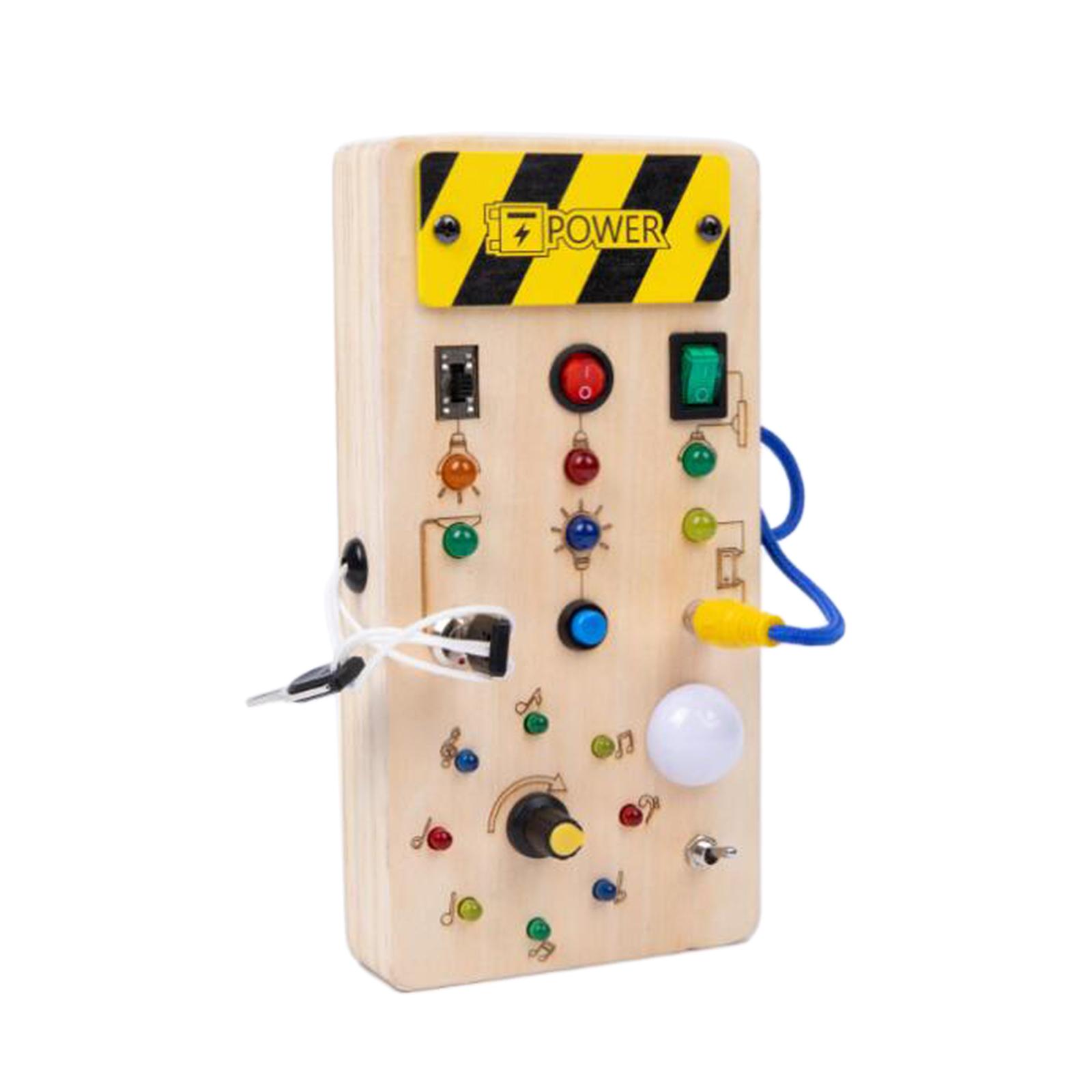 Tableau sensoriel en bois LED  - Montessori Wooden Busy Board Toddler avis et prix