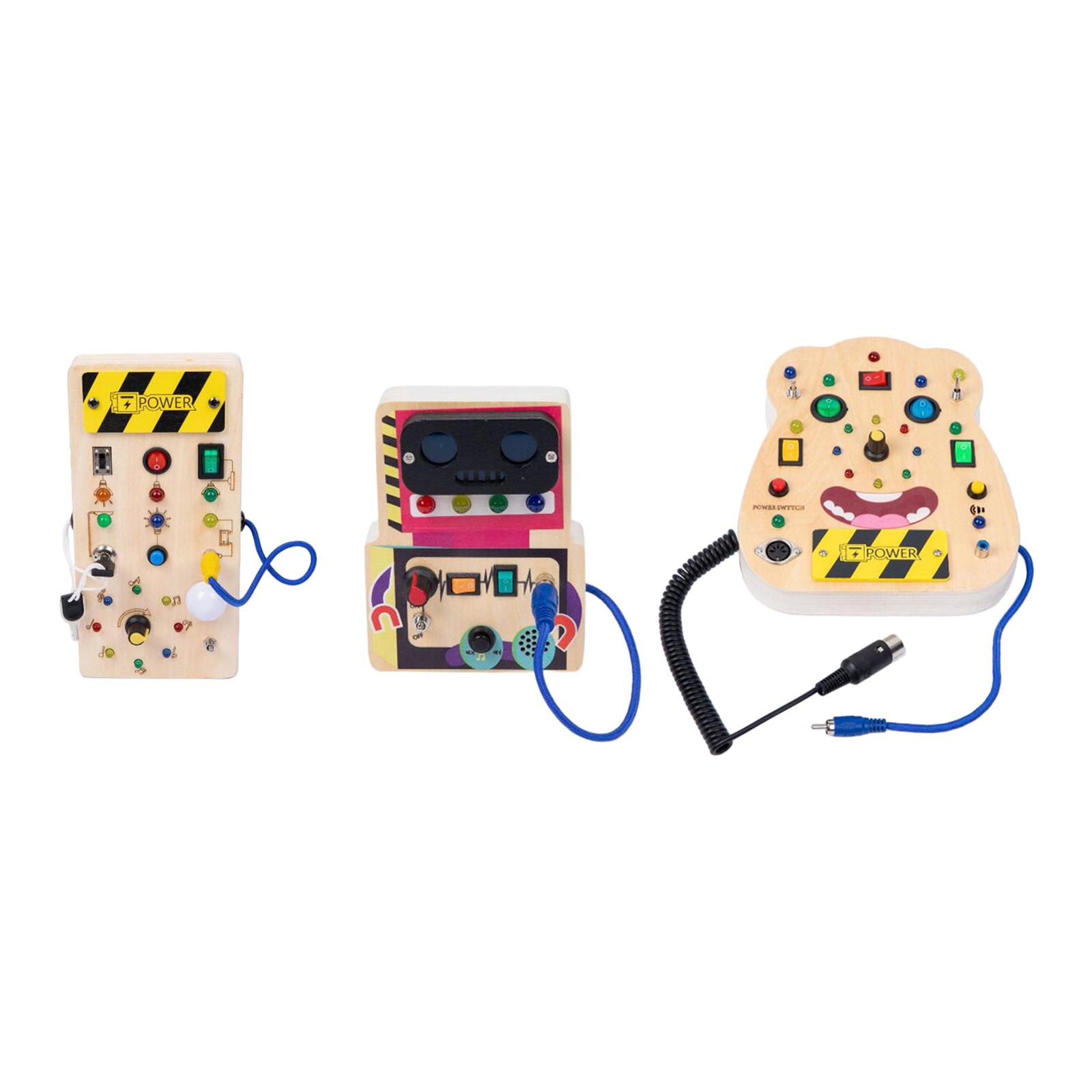 Tableau sensoriel en bois LED  - Montessori Wooden Busy Board Toddler avis et prix