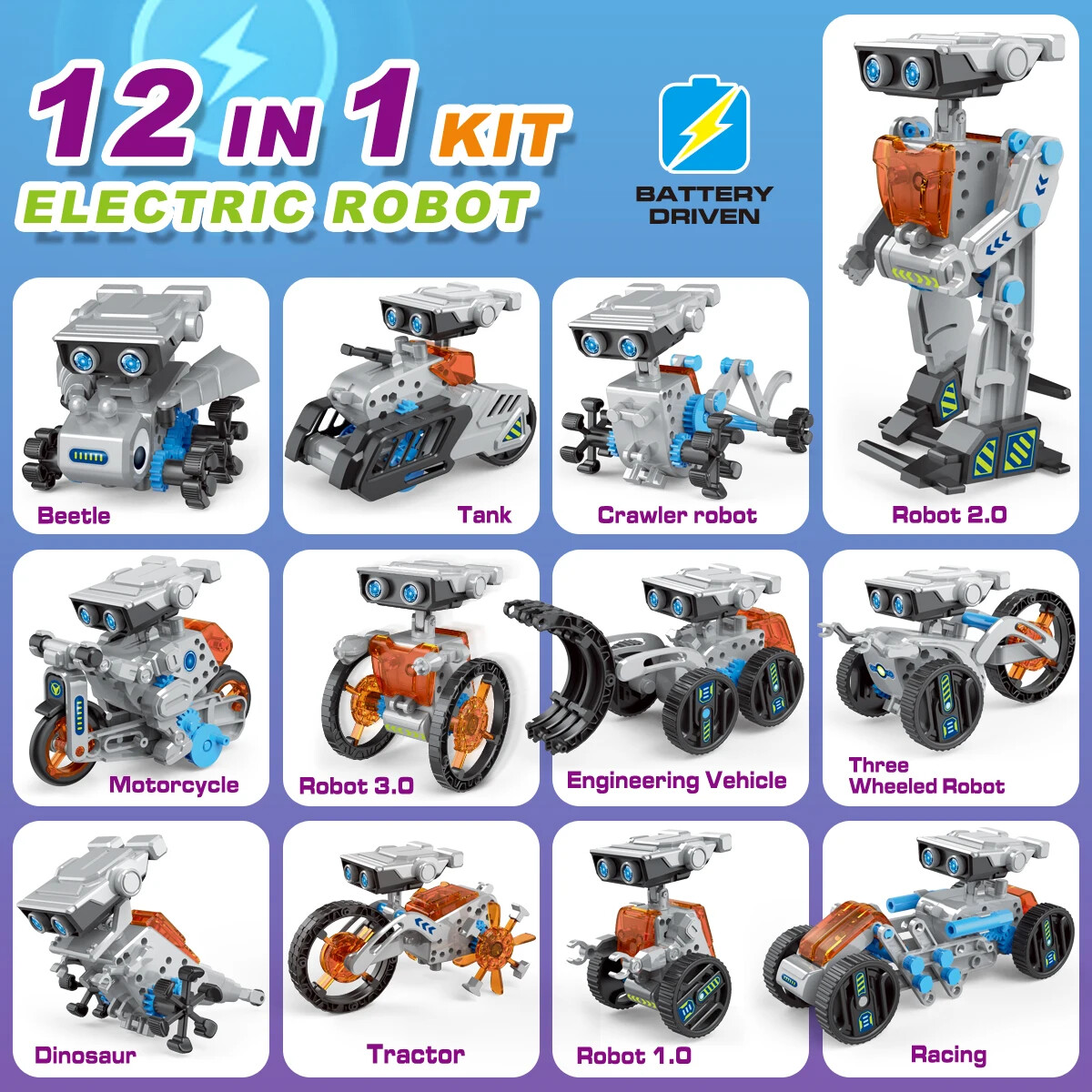 Jouets robotiques solaires édu - Stem Solar Robot Kit For Kids avis et prix