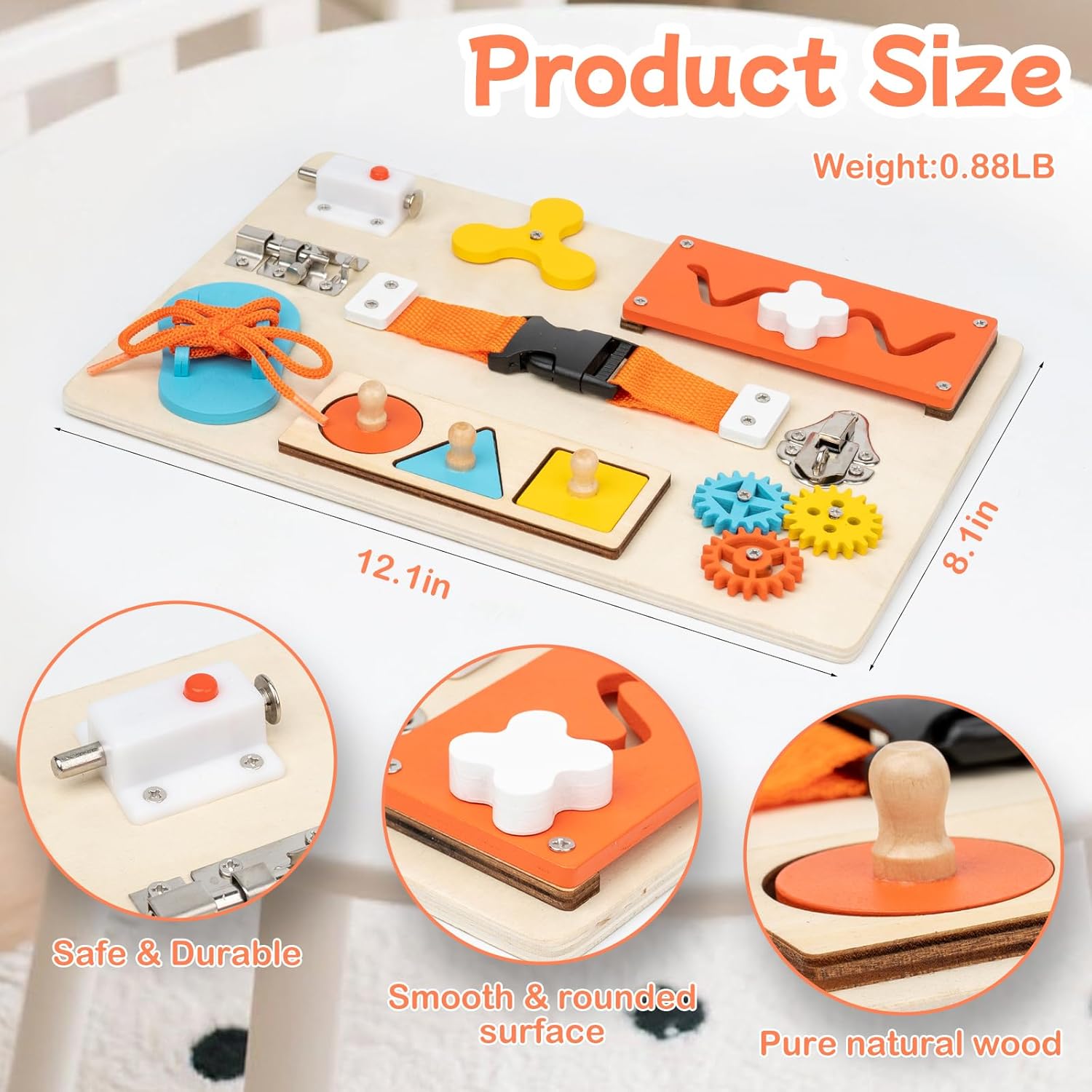 Planche occupée Montessori pou - Montessori Wooden Busy Board Toddler avis et prix