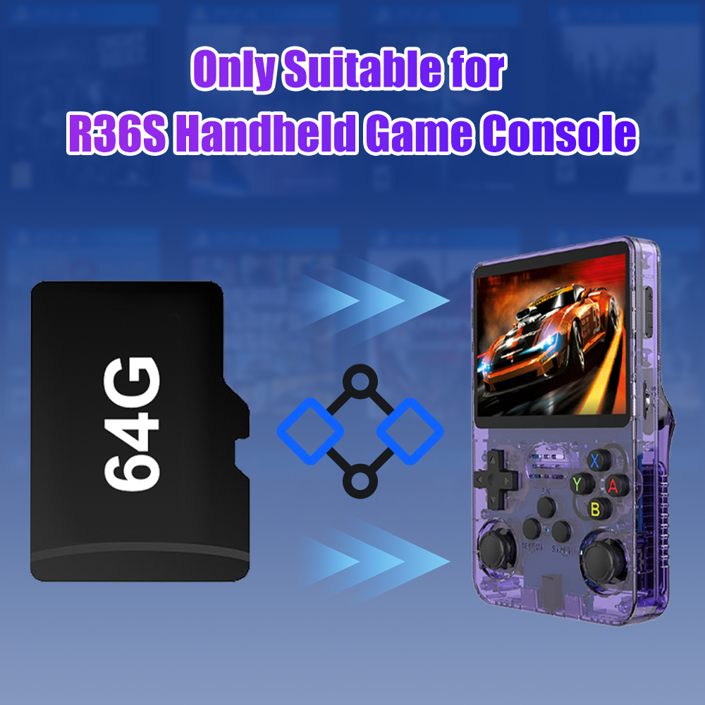 Carte de jeu TF 64 go pour Con - Retro Handheld Game Console R36S avis et prix