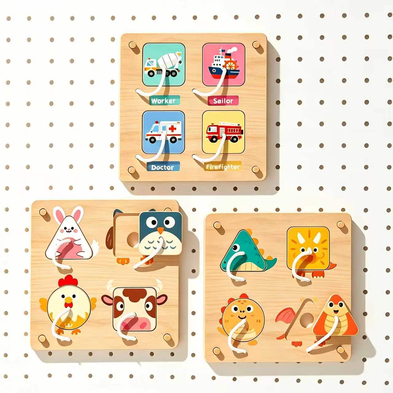 Planche d'activités Montessori - Montessori Wooden Busy Board Toddler avis et prix