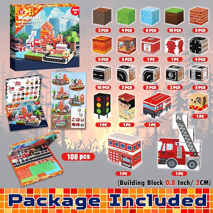 Blocs magnétiques 100 pièces c - Magnetic Building Tiles Set 100Pcs avis et prix