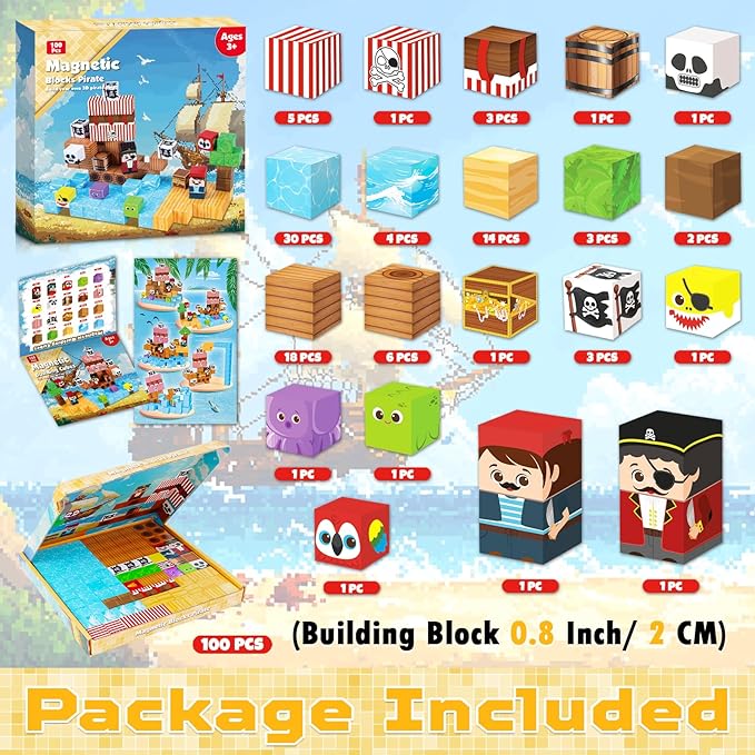 Blocs magnétiques-100 pièces c - Magnetic Building Tiles Set 100Pcs avis et prix