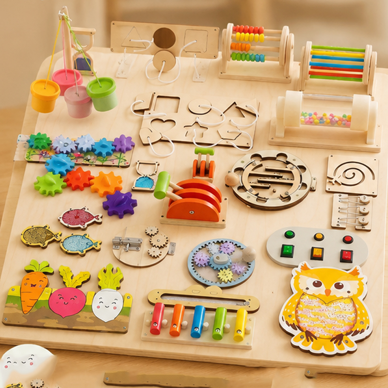 Accessoires de planche d'activ - Montessori Wooden Busy Board Toddler avis et prix