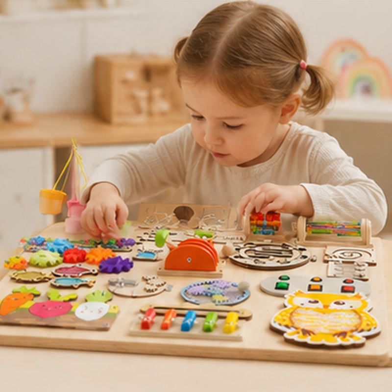 Accessoires de planche d'activ - Montessori Wooden Busy Board Toddler avis et prix